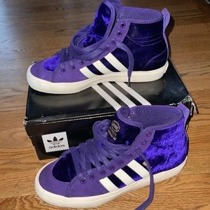 Velvet ADIDAS Matchcourt “Na-Kel” USED Purple Size 6.5 Mens